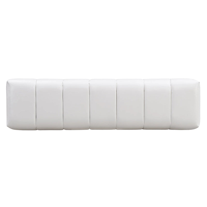 Banc de salle à manger Daniel, Pouf pour entrée et chambre sans assemblage avec pieds en bois robustes