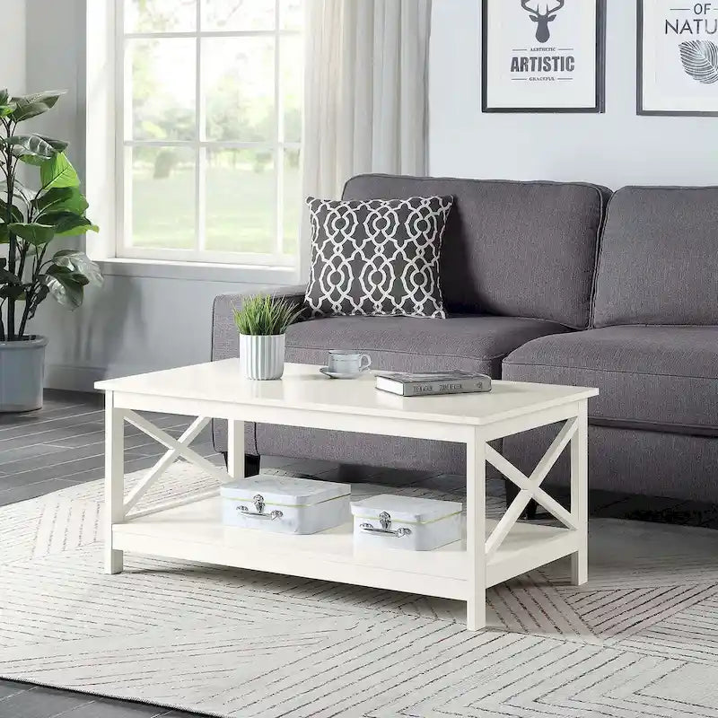 Table basse Oxford avec étagère