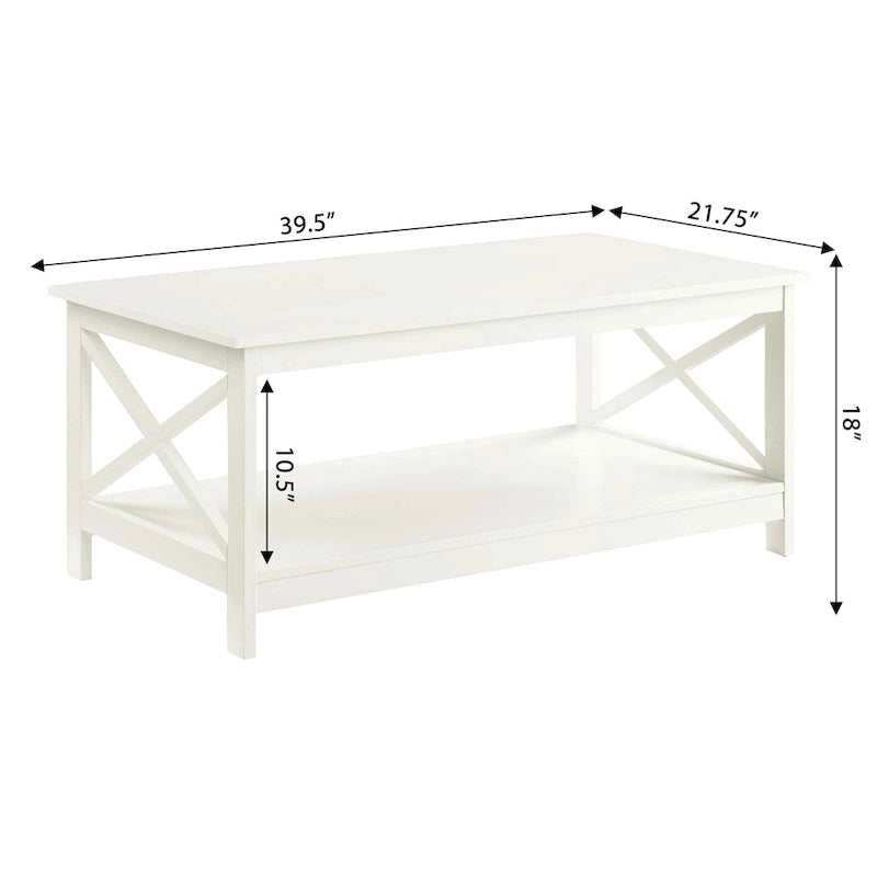 Table basse Oxford avec étagère