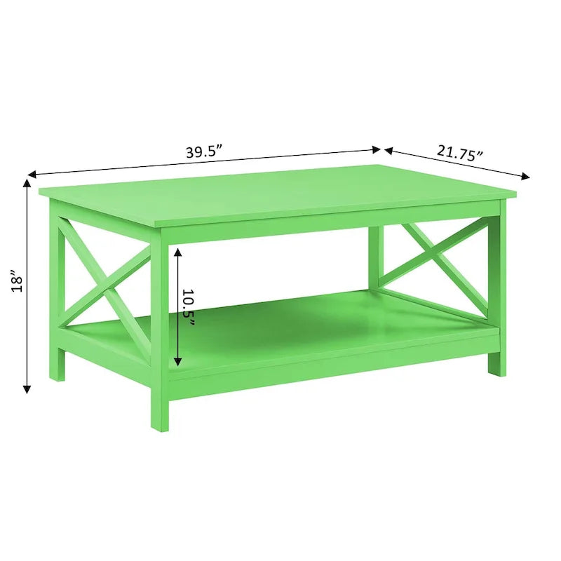 Table basse Oxford avec étagère