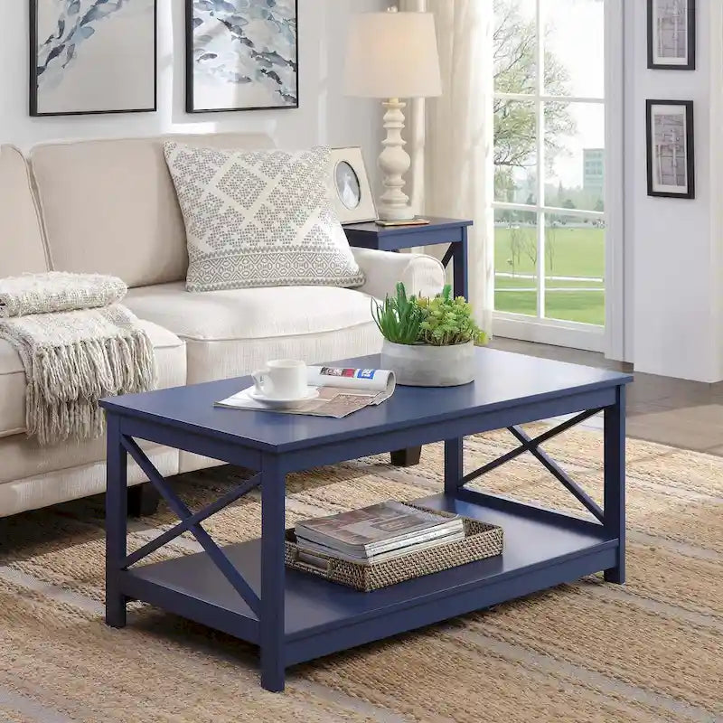 Table basse Oxford avec étagère