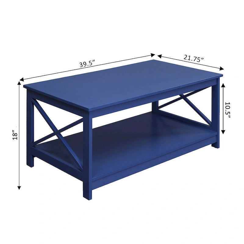 Table basse Oxford avec étagère