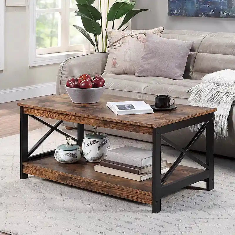 Table basse Oxford avec étagère