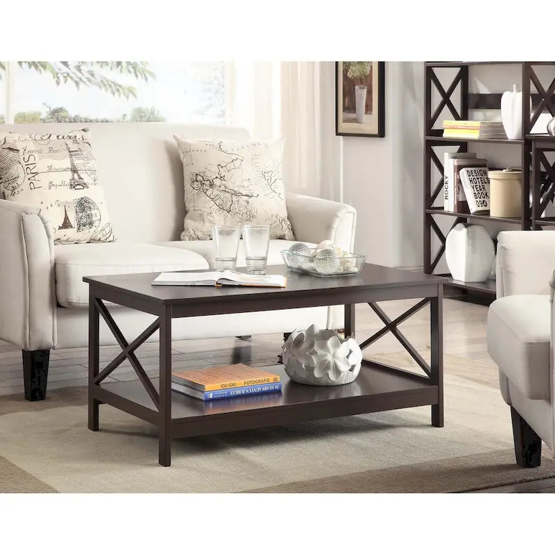 Table basse Oxford avec étagère