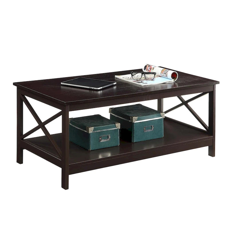 Table basse Oxford avec étagère