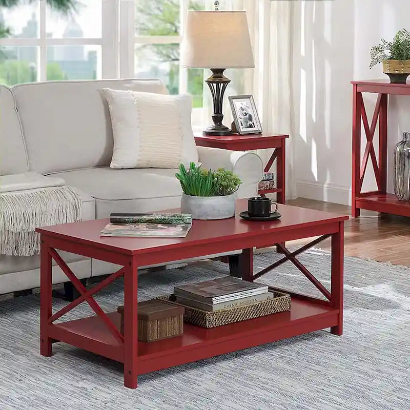 Table basse Oxford avec étagère