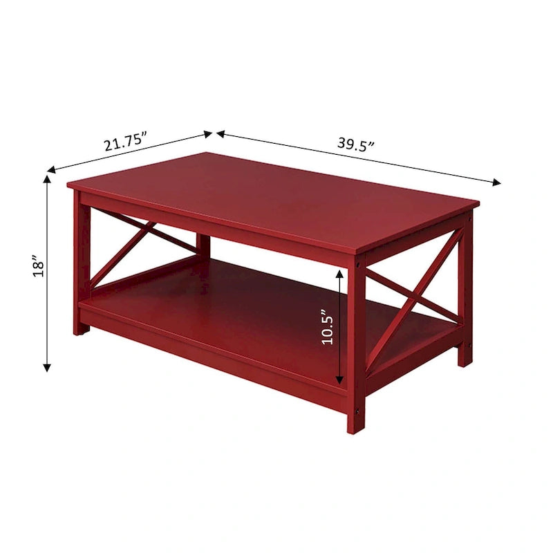 Table basse Oxford avec étagère