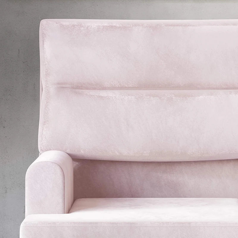 Fauteuil d'appoint avec ottoman et pieds dorés