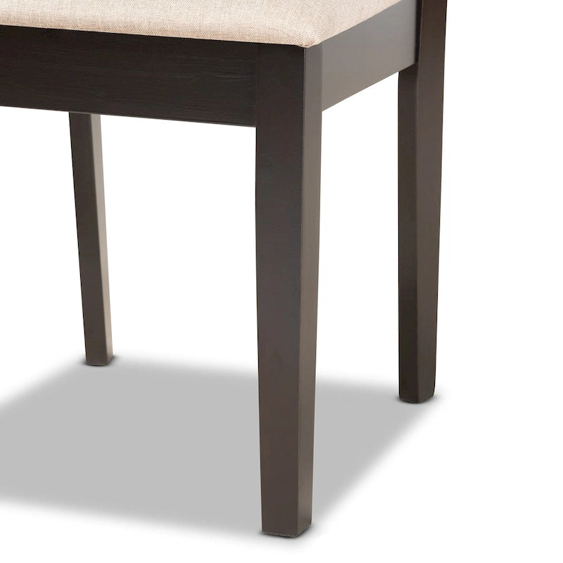 et l'ensemble de chaises de salle à manger transitionnelles 2 pièces