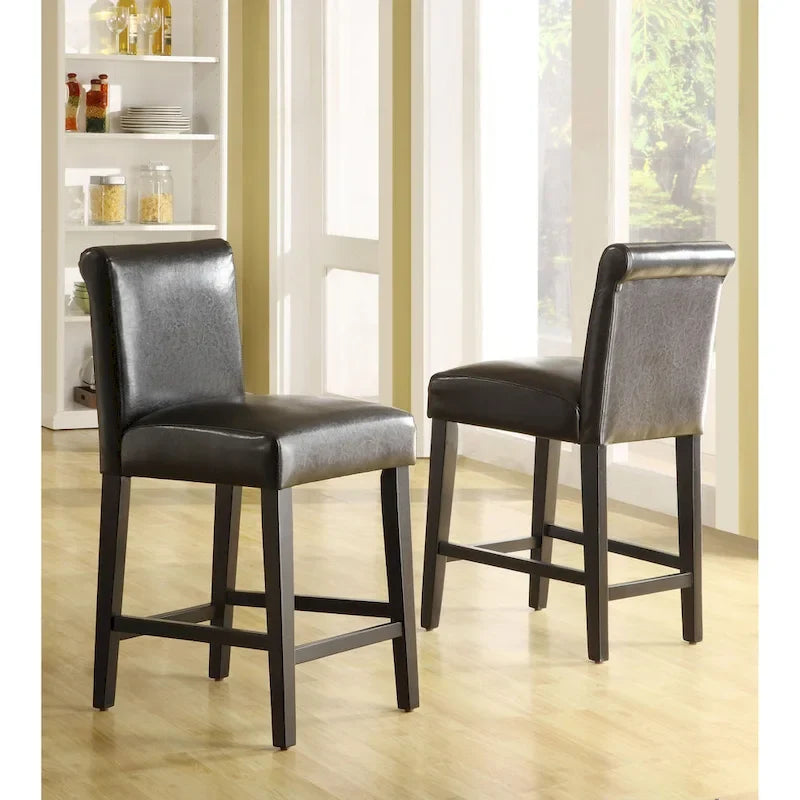 Tabourets de bar en similicuir (Lot de 2) par