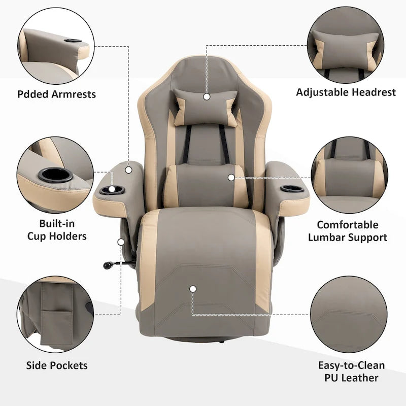 avec repose-jambes réglable, fonction d'inclinaison à 135°