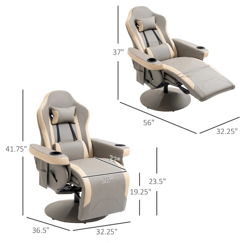 avec repose-jambes réglable, fonction d'inclinaison à 135°