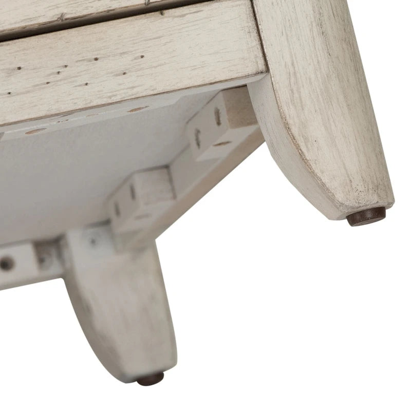Table d'appoint avec station de recharge au design porte antique