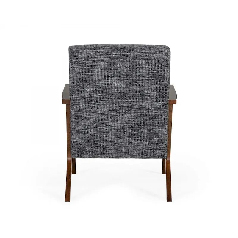 Fauteuil d'appoint gris et noyer du milieu du siècle