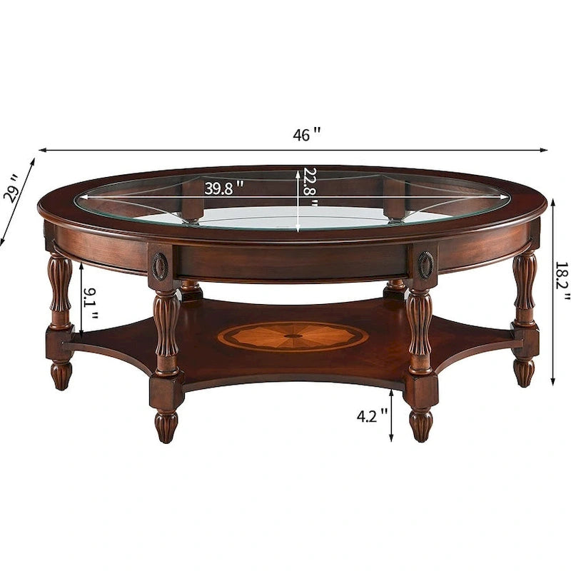 Tables d'appoint en bois massif Tables basses Console avec plateau en verre