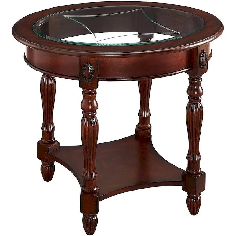 Tables d'appoint en bois massif Tables basses Console avec plateau en verre