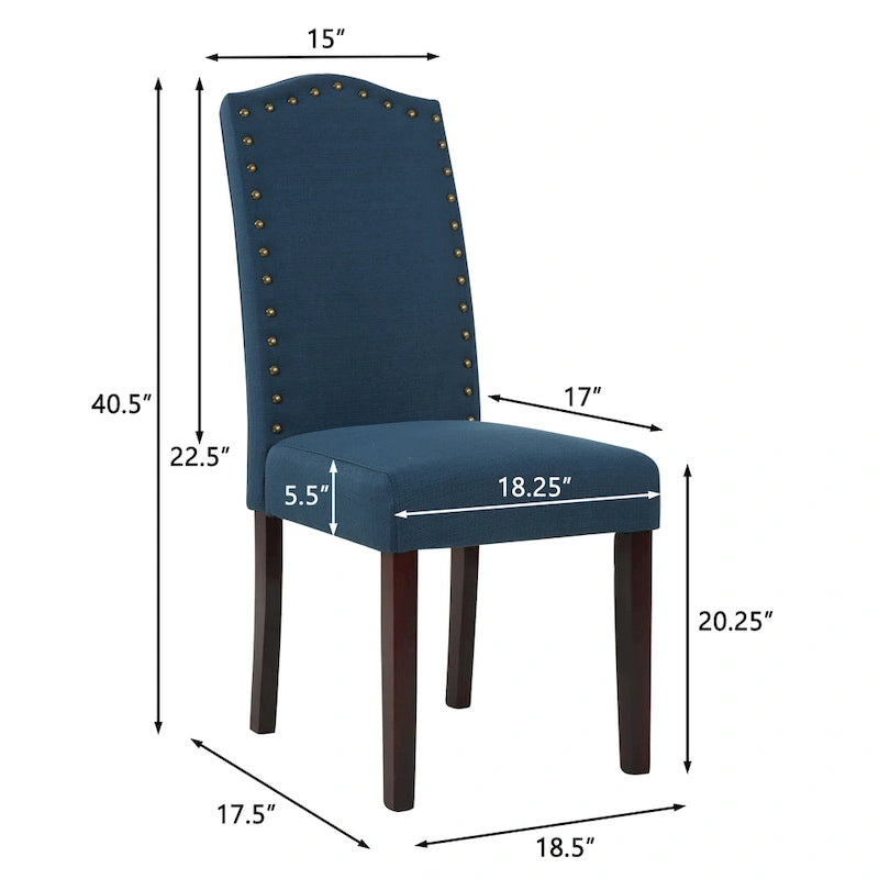 Lot de 2 chaises de salle à manger Parson fines