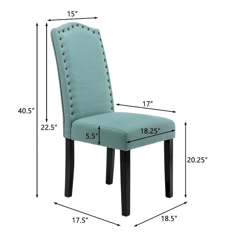 Lot de 2 chaises de salle à manger Parson fines