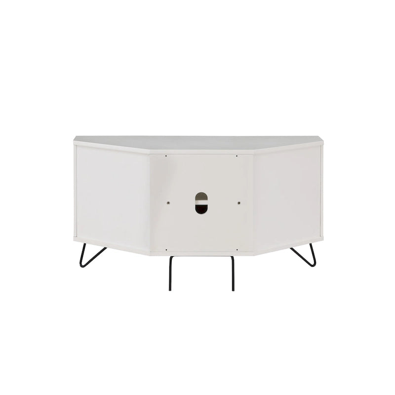 Meuble TV d'angle mi-siècle de 104 cm avec 1 étagère ouverte par