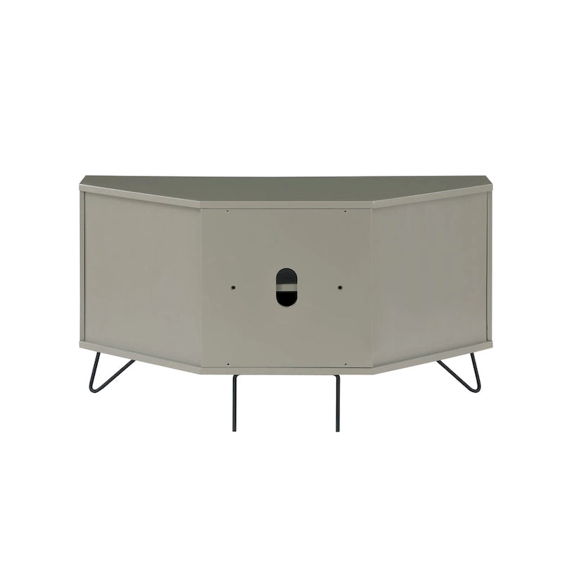 Meuble TV d'angle mi-siècle de 104 cm avec 1 étagère ouverte par