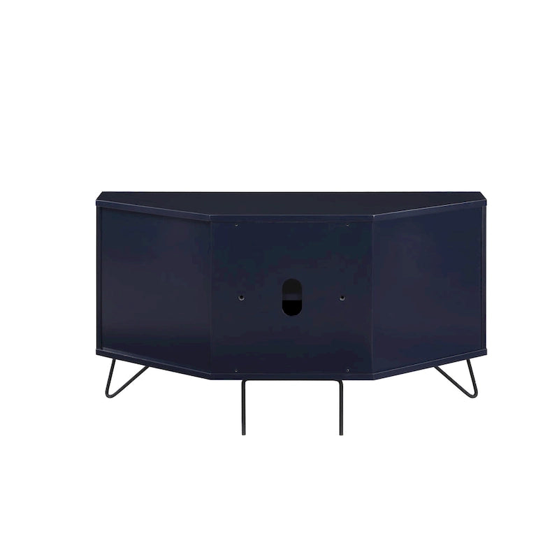 Meuble TV d'angle mi-siècle de 104 cm avec 1 étagère ouverte par
