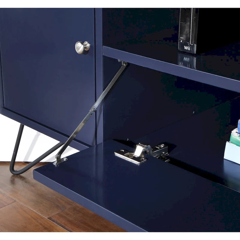 Meuble TV d'angle mi-siècle de 104 cm avec 1 étagère ouverte par