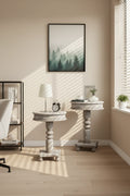 COSIEST Farmhouse Rustic Accent Side Table
