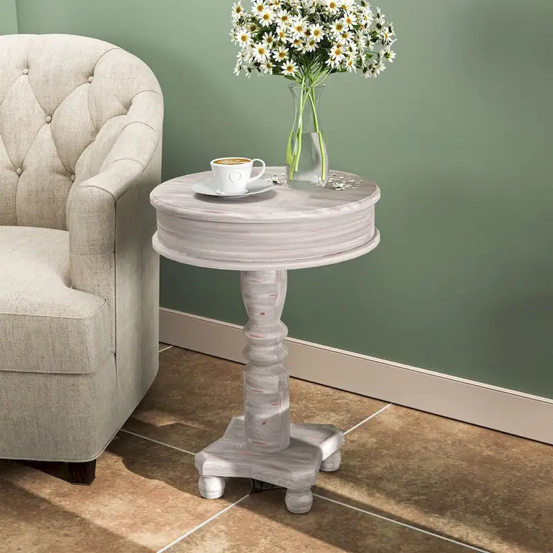 Table d'appoint rustique de style ferme