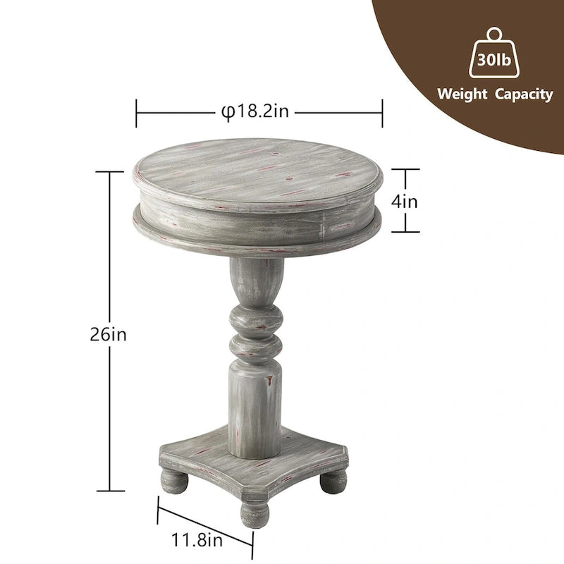 Table d'appoint rustique de style ferme