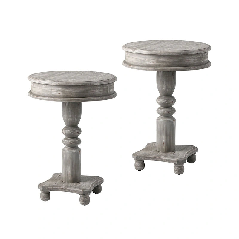 Table d'appoint rustique de style ferme