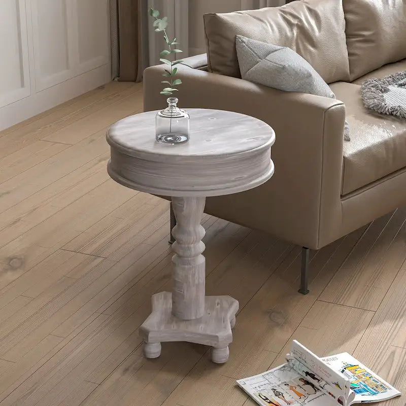 Table d'appoint rustique de style ferme
