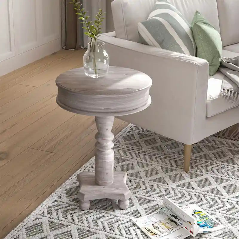Table d'appoint rustique de style ferme