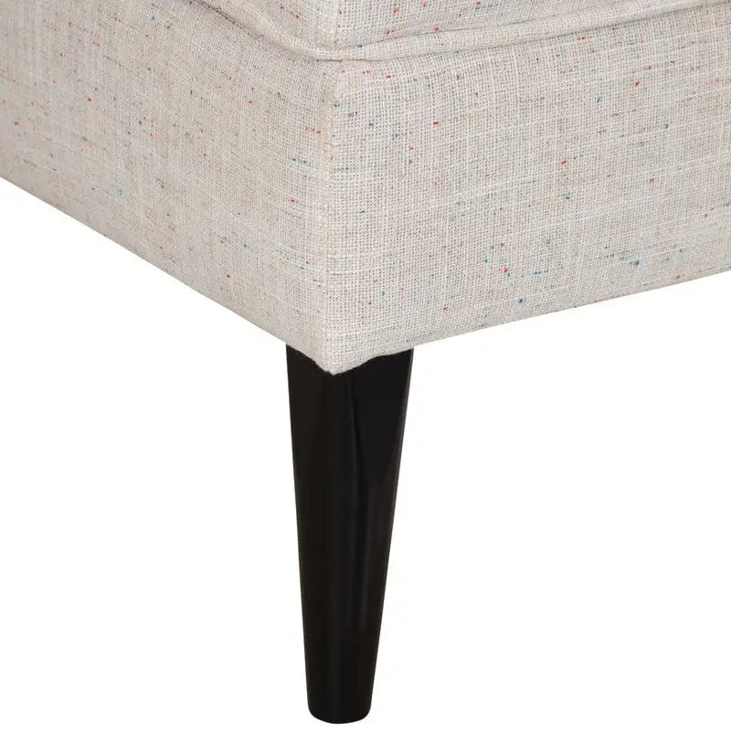 Fauteuil d'appoint de rangement capitonné sans accoudoirs