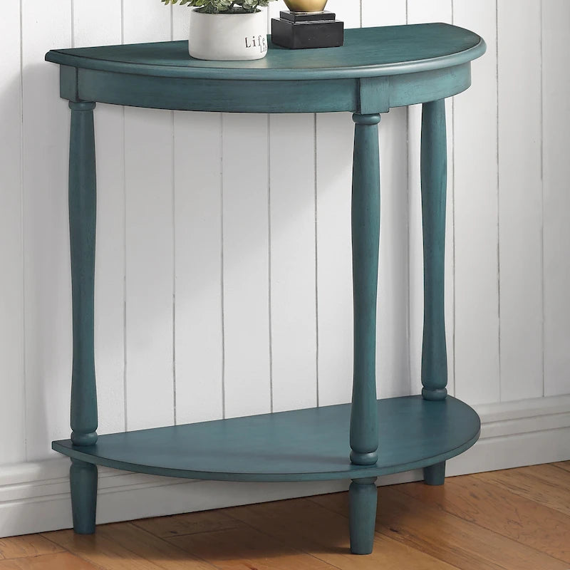 Table d'entrée en bois avec 1 étagère de 71 cm par