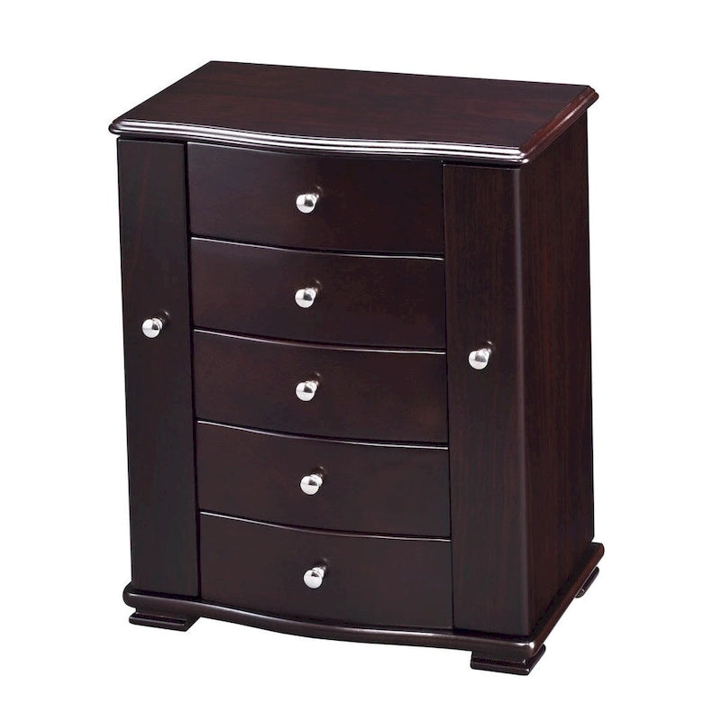 Dark Wood Tall Jewelry Box