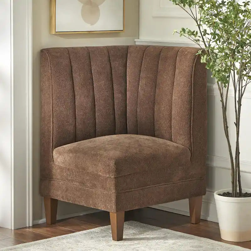 Banquette 3 pièces avec dossier à canaux