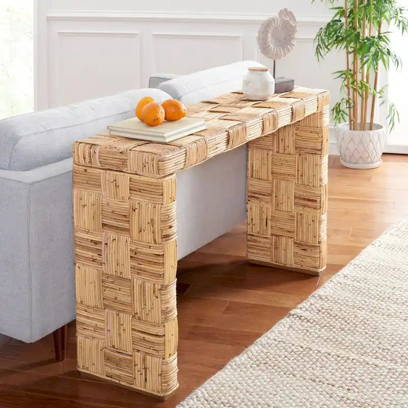 Console en rotin - 51x14x32 po. (LxPxH)