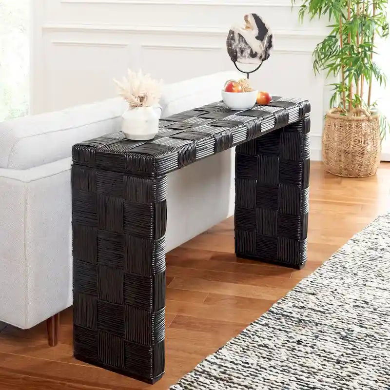 Console en rotin - 51x14x32 po. (LxPxH)