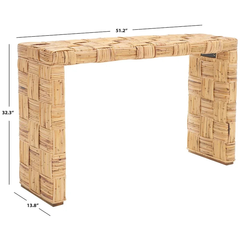 Console en rotin - 51x14x32 po. (LxPxH)