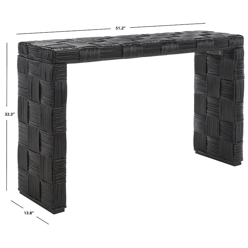 Console en rotin - 51x14x32 po. (LxPxH)