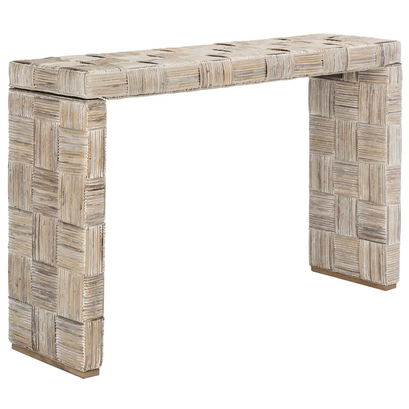 Console en rotin - 51x14x32 po. (LxPxH)