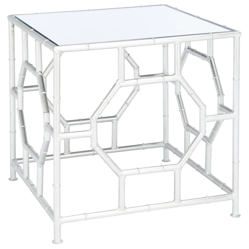 Table d'appoint Trésors argent/miroir – 19 x 19 x 19 – 19L x 19P x 19H