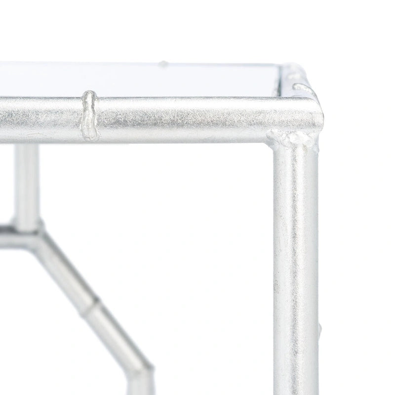 Table d'appoint Trésors argent/miroir – 19 x 19 x 19 – 19L x 19P x 19H