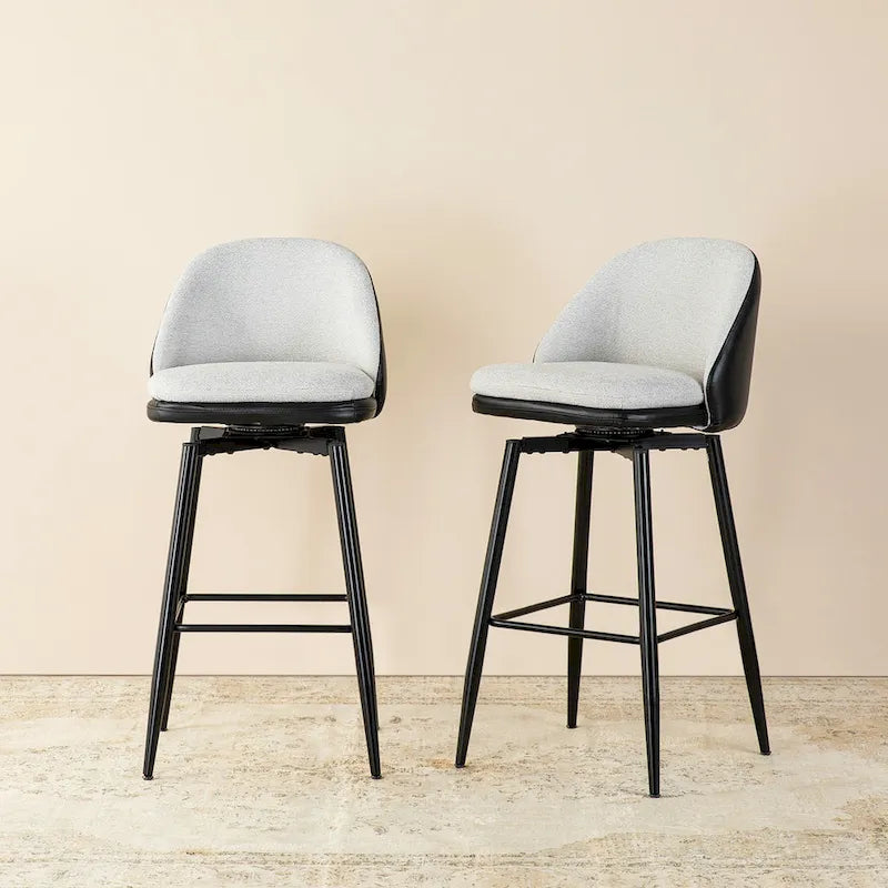 Tabourets de bar hauts assortis en similicuir