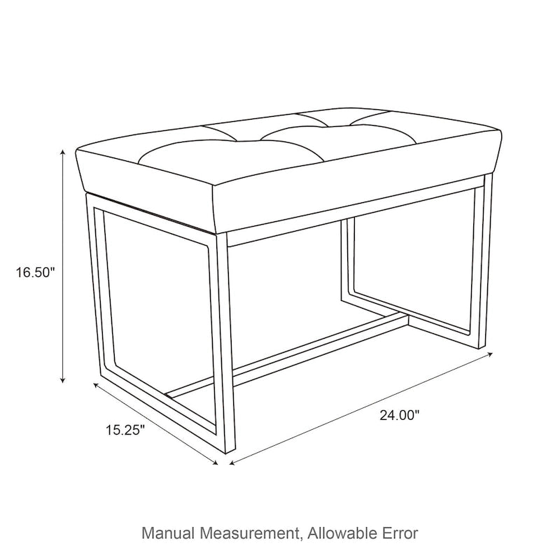 Ensemble de 2 poufs repose-pieds capitonnés 24W