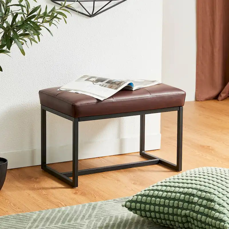 Ensemble de 2 poufs repose-pieds capitonnés 24W