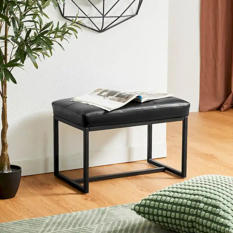 Ensemble de 2 poufs repose-pieds capitonnés 24W