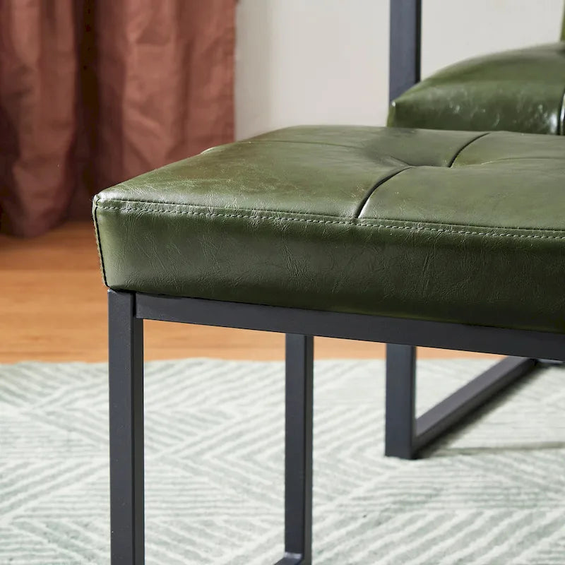 Ensemble de 2 poufs repose-pieds capitonnés 24W
