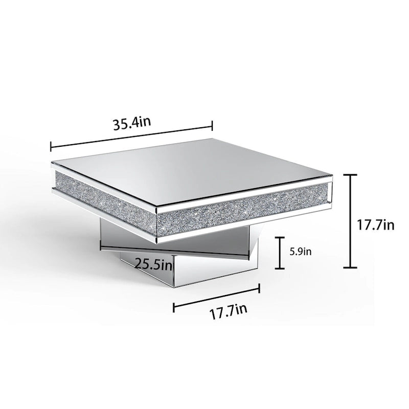 Table d'appoint Table basse Triple miroir Diamant