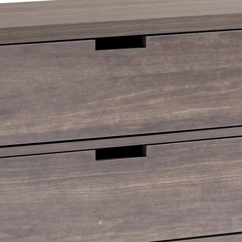 Meuble TV/console multimédia de 152 cm, 4 étagères flottantes, 2 tiroirs, marron